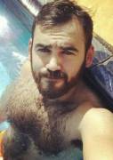 Hairy in the pool (X-Post /r/poolboys)