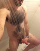 Hairy in the shower (X-Post /r/menshowering)