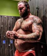 Hairy gym bear