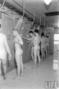 life mag 1950s ymca showers