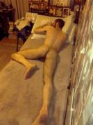 Laying naked