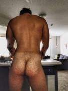 Hairy ass cooking