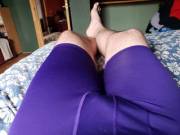 Love this color, yay purple. Adidas techfit compression shorts.