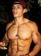 A gorgeous model with a big chest, Adrian Conrad