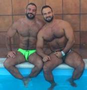 Two hunks by the pool (X-Post /r/hunks)