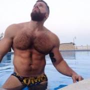 Hairy Muscles in the pool