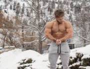 Flexing in the snow