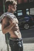 Shirt off in the street