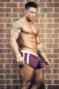 Logan Barnhart (@Barnhart35) in purple shorts