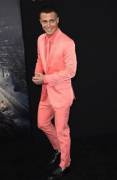 Colton Haynes rocking a pink suit
