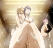 Boob grabbing in the shower (Highschool of the Dead)