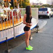 Jen Selter at a Carousel