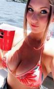 Red solo cups are a good safe choice to use on the boat.