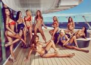 A bevy of beauties on a big boat