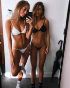 tanned twins