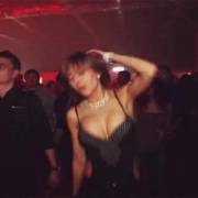 In a nightclub in erotic outfit! [gif]