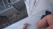 Blowjob and cum in mouth on skycraper ledge [00:30]