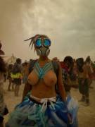 Busty Burning Man Hottie