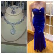 Does this necklace go with this dress? The prom theme is diamonds and pearls.