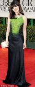 Golden Globes 2012 Zooey Deschanel in bespoke Prada. 
