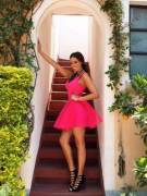 Carolina Morán - Bright pink skater dress [2 pics]