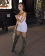 Tight Dress and Boots