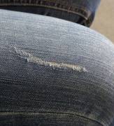 Anyone know how one might distress jeans to get a result like this? The Woman asked if Reddit might know..
