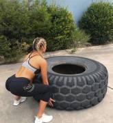 Flipping a tire