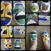 My sister made Toy Story shoes using only a Sharpie