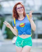 Cosplay in shorts