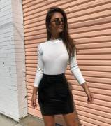 Shiny Black Skirt