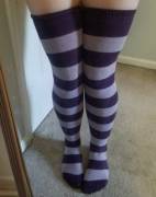 Long socks with stripes are very important.