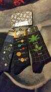 Awesome new space socks to replace my old favorites! Thank you to the moon and back u/chrisbeanful and Foot Traffic.