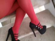 So, i [f]ound bright RED tights and im too excited not to share :) bonus pic in comments