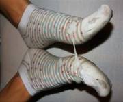 White ankle pair
