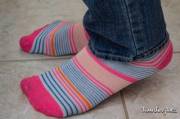 Striped ankle socks