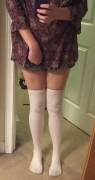 Short shorts + thigh high socks :)