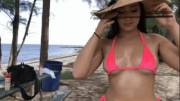 Microthong on the beach (Desy Gato on Youtube)