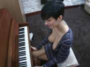 At the piano [XPOST from /r/shorthairedhotties]