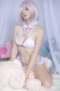 [Self] Mashu had a lot of fun playing with her Teddy Bear ~By Mikomin Cosplay