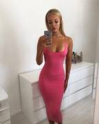 Lovely pink bodycon dress