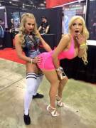 Phoenix with Nicolette Shea at Exxxotica (XPost from r/PhoenixMarie)