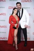 Angela White and Manuel Ferrara at the AVN Awards 2018