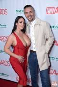 Angela White with Keiran Lee at the AVN Nomination Party