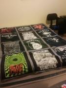 My grandma made me this quilt out my shirts that don't fit anymore!