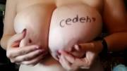 Ladies of Cedeh - Purplezebra_ Showing off Her Natural H Cups
