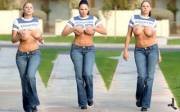 Gianna Michaels in bouncy walking [Photomontage]