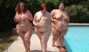 Its hot down here in Louisiana. I definitely wouldn't mind being in a pool with these three.
