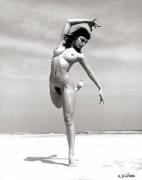 Dancing on the beach, Shirley Levitt, 1950s