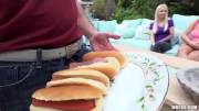 Keisha Grey served with a fresh hotdog